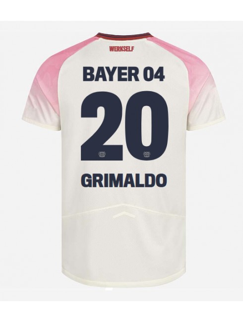 Bayer Leverkusen Alejandro Grimaldo #20 Replika Borta Kläder 2025-26 Kortärmad Bayer Leverkusen Alejandro Grimaldo #20 Replika Borta Kläder 2025-26 Kortärmad